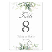 Elegant Eucalyptus Leaves Greenery Gold Wedding Kaart (Voorkant)