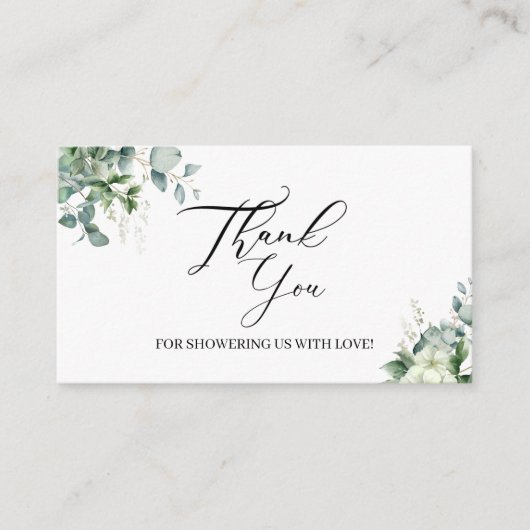 Elegant Eucalyptus Leaves Greenery Informatiekaartje (Voorkant)