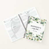 Elegant Eucalyptus Leaves Wedding Notitieboek (Binnen)