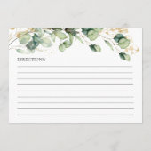 Elegant Eucalyptus Leaves Wedding Recipe Programma (Achterkant)