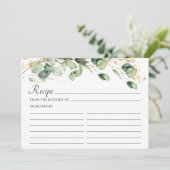 Elegant Eucalyptus Leaves Wedding Recipe Programma (Staand voorkant)