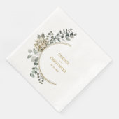 Elegant Eucalyptus Lijst met halve grote goudcyclu Servet (Hoek)