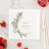 Elegant Eucalyptus Lijst met halve grote goudcyclu Servet (Insitu)