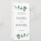 Elégant Eucalyptus Mariage Cérémonie carte program (Devant)