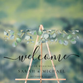 Elégant Eucalyptus Mariage de verdure Bienvenue (Neutre)