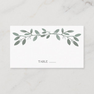 Elégant Eucalyptus Mariage Siège Cartes de Place
