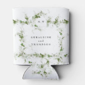 Elegant Eucalyptus Monogram Weddenschap Gift Blikjeskoeler (Achterkant)