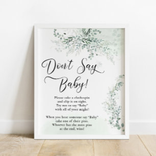 Elégant Eucalyptus ne pas dire Baby Poster