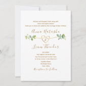 Elégant Eucalyptus Neutral Verdure Invitation (Devant)