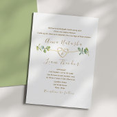 Elégant Eucalyptus Neutral Verdure Invitation