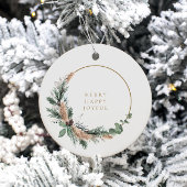 Elegant Eucalyptus Pampas Grass kerstmis Bedankjes Labels