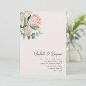 Elegant Eucalyptus Pampas Grass Protea Photo Kaart (Staand voorkant)