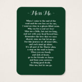 Elégant Eucalyptus Photo Funeral Prayer Card (Dos)