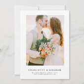 Elegant Eucalyptus Photo Wedding Kaart (Achterkant)