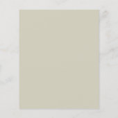 Elégant Eucalyptus & Pine Budget Mariage Menu (Dos)