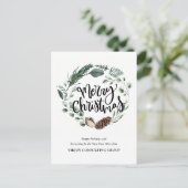 Elegant Eucalyptus Pine Cone Foliage Business Briefkaart (Staand voorkant)