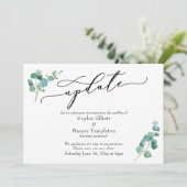 Elegant Eucalyptus Postpond Mariage Carte de mise  (Debout devant)