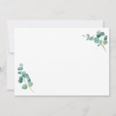 Elegant Eucalyptus Postpond Mariage Carte de mise  (Dos)