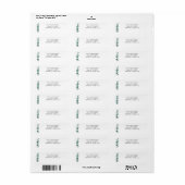 Elegant Eucalyptus Return Address Label (Full Sheet)