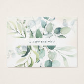 Elégant Eucalyptus Rustic Certificat Cadeau Rustiq (Devant)