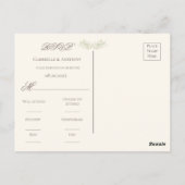 Elegant Eucalyptus Rustic Save the Date Briefkaart (Achterkant)