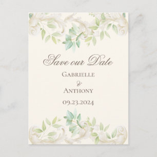 Elegant Eucalyptus Rustic Save the Date Briefkaart