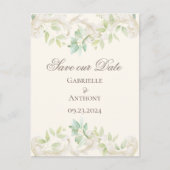 Elegant Eucalyptus Rustic Save the Date Briefkaart (Voorkant)