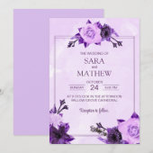 Elégant Eucalyptus Simple Faire-part de mariage (Devant / Derrière)