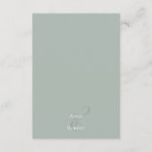 Elegant Eucalyptus Simple Website - Details Informatiekaartje (Achterkant)