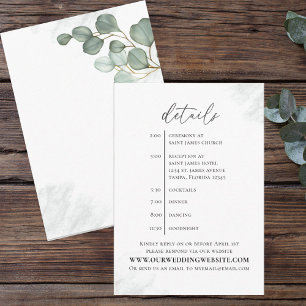 Elegant Eucalyptus Simple Website - Tijdstip met d Informatiekaartje