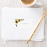 Elegant Eucalyptus Sunflower Modern Adres