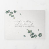 Élégant Eucalyptus tout en un Mariage Tri-Fold Inv (Page de couverture)
