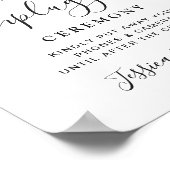 Elegant Eucalyptus Unplugged Wedding Ceremony Poster (Hoek)