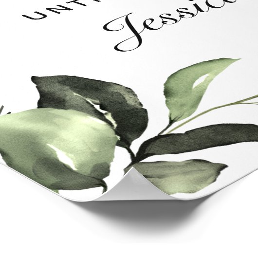 Elegant Eucalyptus Unplugged Wedding Ceremony Poster (Hoek)