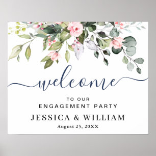 Elegant Eucalyptus VERLOVINGSFEEST Welkomstbord Poster