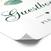 Élégant Eucalyptus Vert Mariage Livre d'or (Coin)