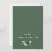 Elegant Eucalyptus Waterverf ENGAGTY Kaart (Achterkant)