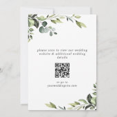 Elegant Eucalyptus Waterverf Floral Wedding Save The Date (Achterkant)