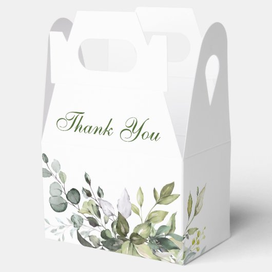Elegant Eucalyptus Waterverf Greenery Bedankdoosjes (Geopend)