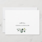 Elegant Eucalyptus Waterverf Greenery Wedding Kaart (Achterkant)