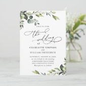 Elegant Eucalyptus Waterverf Greenery Wedding Kaart (Staand voorkant)