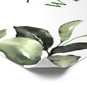 Elegant Eucalyptus Waterverf repetitie Poster (Hoek)