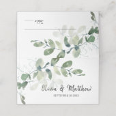 Elegant Eucalyptus Waterverf Wedding (Buitenkant ongevouwen)