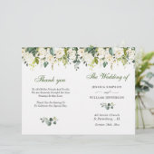 Elegant Eucalyptus Waterverf Wedding Programme (Staand voorkant)