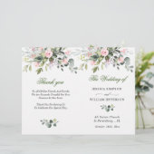 Elegant Eucalyptus Waterverf Wedding Programme (Staand voorkant)