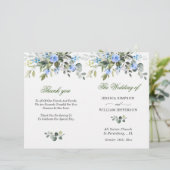 Elegant Eucalyptus Waterverf Wedding Programme (Staand voorkant)