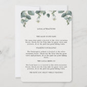 Elegant Eucalyptus Weddendag Aankondiging (Achterkant)
