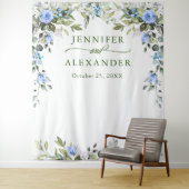 Elegant Eucalyptus Weddenschap Foto Booth Backdrop Wandkleed (In situ)