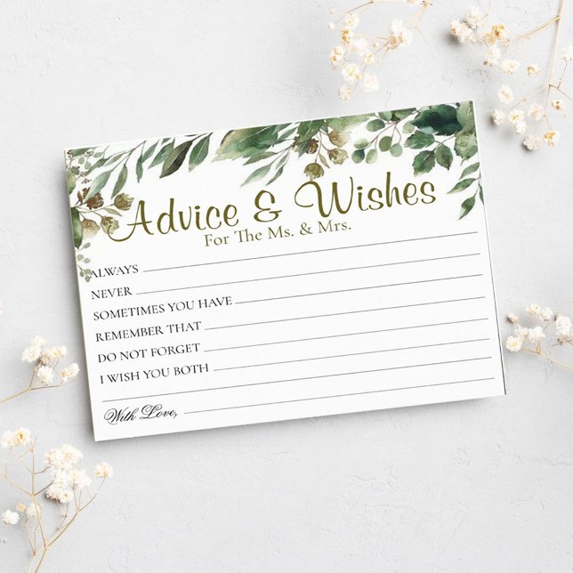 Elegant Eucalyptus Wedding Advice wint Kaarten (Creator heeft geüpload)