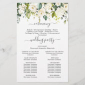 Elegant Eucalyptus Wedding Ceremony Programme (Achterkant)